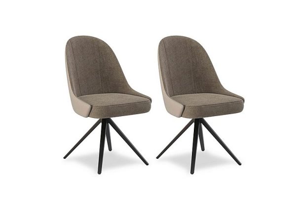 Jose Pair of Swivel Dining Chairs | Bed Sava