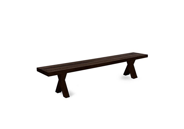 Bodahl - Njord Dining Bench with Wood X-Shaped Legs - 260-cm - Smoked
