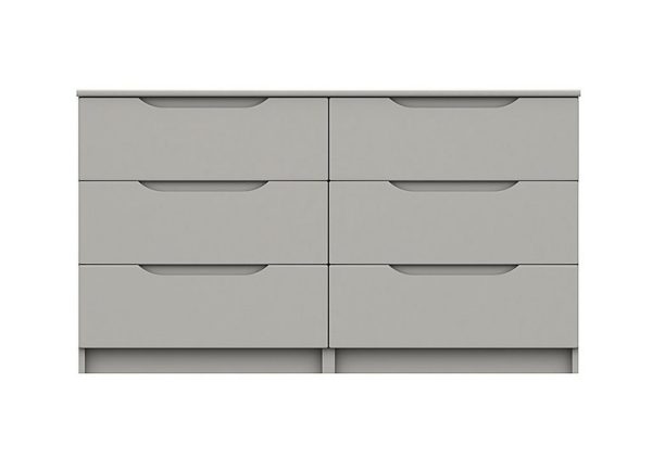London Bedrooms  St Pancras 3 + 3 Drawer Chest  Light Grey | Bed Sava