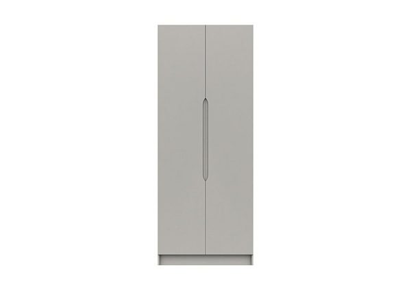 London Bedrooms  St Pancras 2 Door Tall Wardrobe  Light Grey | Bed Sava