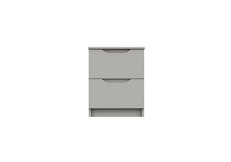 London Bedrooms - St Pancras 2 Drawer Bedside Cabinet - Light Grey