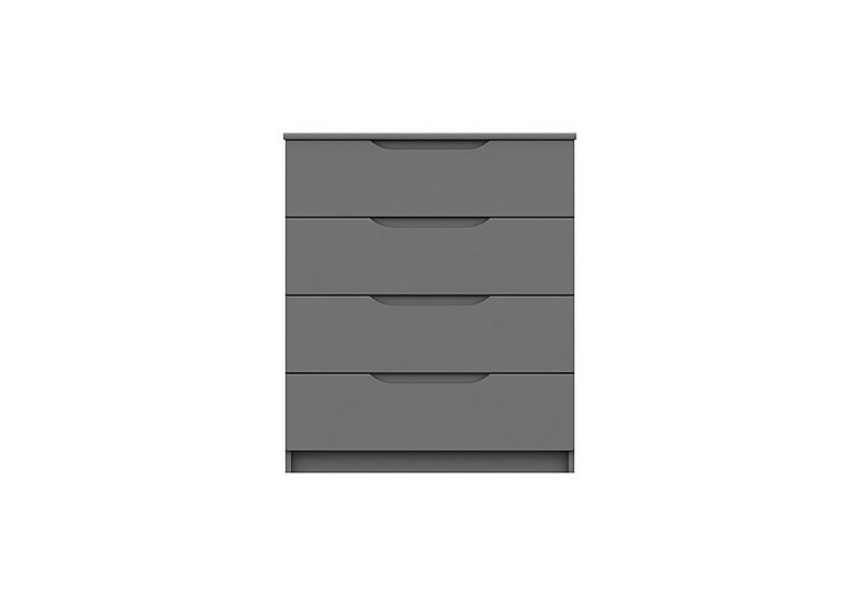 London Bedrooms - St Pancras 4 Drawer Chest - Dust Grey Gloss