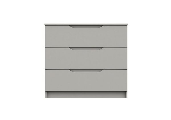 London Bedrooms  St Pancras 3 Drawer Chest  Light Grey | Bed Sava