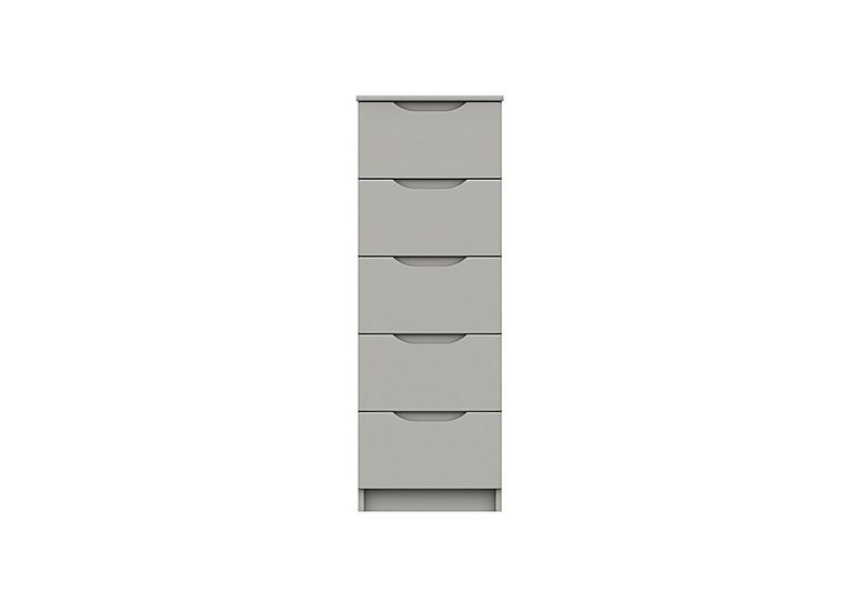 London Bedrooms - St Pancras 5 Drawer Tall Chest - Light Grey