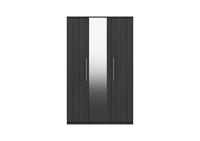 London Bedrooms  Victoria 3 Door Wardrobe with Mirror  Graphite | Bed Sava