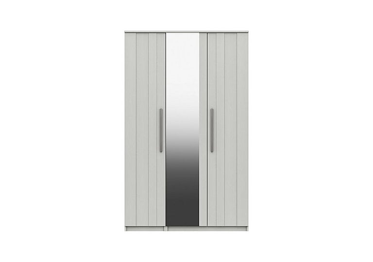 London Bedrooms  Victoria 3 Door Wardrobe with Mirror  White | Bed Sava