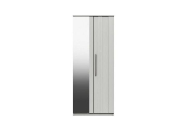 London Bedrooms  Victoria 2 Door Wardrobe with Mirror  White | Bed Sava