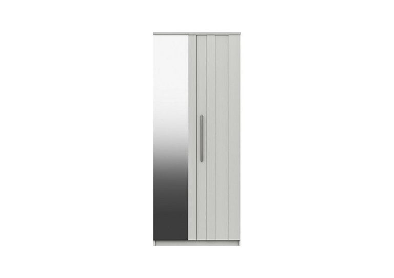 London Bedrooms  Victoria 2 Door Wardrobe with Mirror  White | Bed Sava