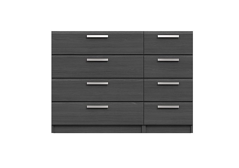 London Bedrooms Waterloo - 8 Drawer Chest - Graphite