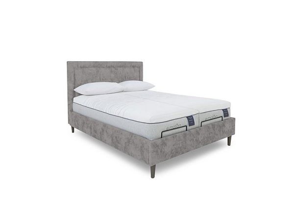 E Motion Yumi Dual Adjustable Bed Frame with Massage Function  Super King  Daytona Silver | Bed Sava