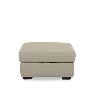 Dinky Leather Large Storage Footstool | Bed Sava