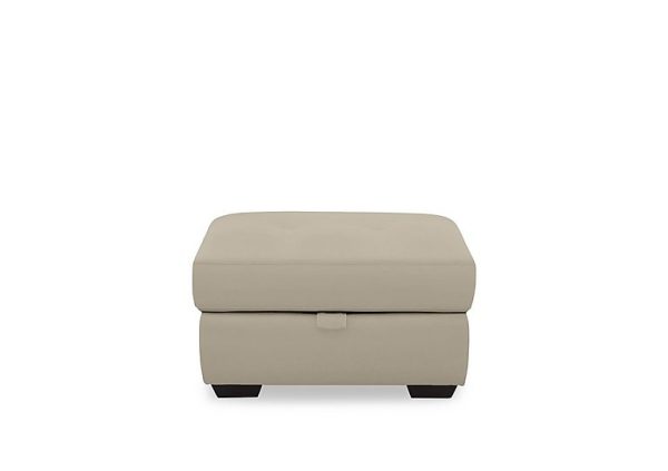 Dinky Leather Large Storage Footstool | Bed Sava