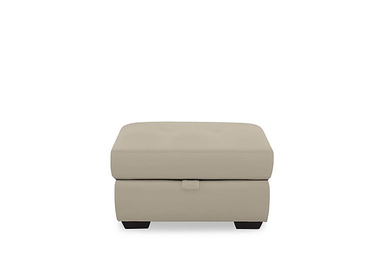 Dinky Leather Large Storage Footstool