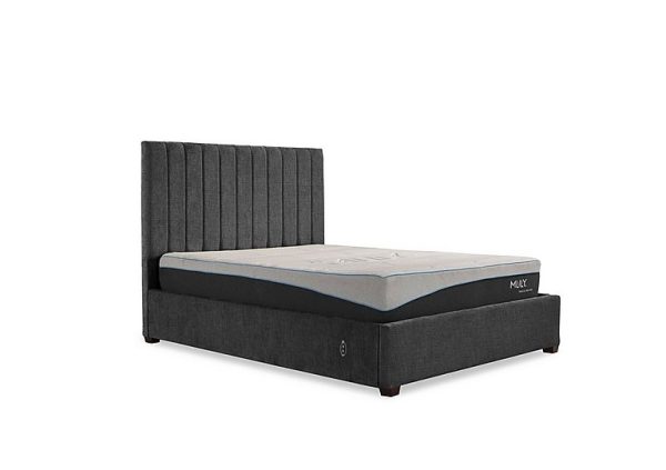 Miranda 133cm Headboard Electric Ottoman Bed Frame  Double  Anthracite | Bed Sava