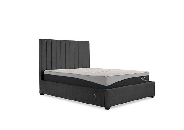 Miranda 133cm Headboard Electric Ottoman Bed Frame  Super King  Sanderson Coal | Bed Sava