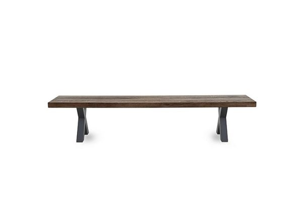 Bodahl  Njord Dining Bench with Metal X Shaped Legs  260 cm  Desert | Bed Sava