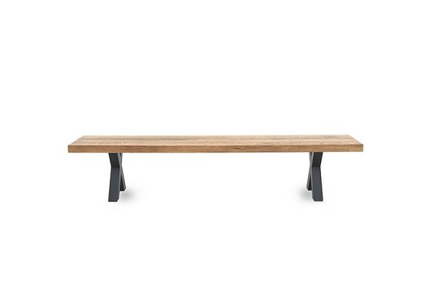Bodahl  Njord Dining Bench with Metal X Shaped Legs  180 cm  Bianca | Bed Sava