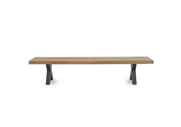 Bodahl  Njord Dining Bench with Metal X Shaped Legs  260 cm  Old Bassano | Bed Sava