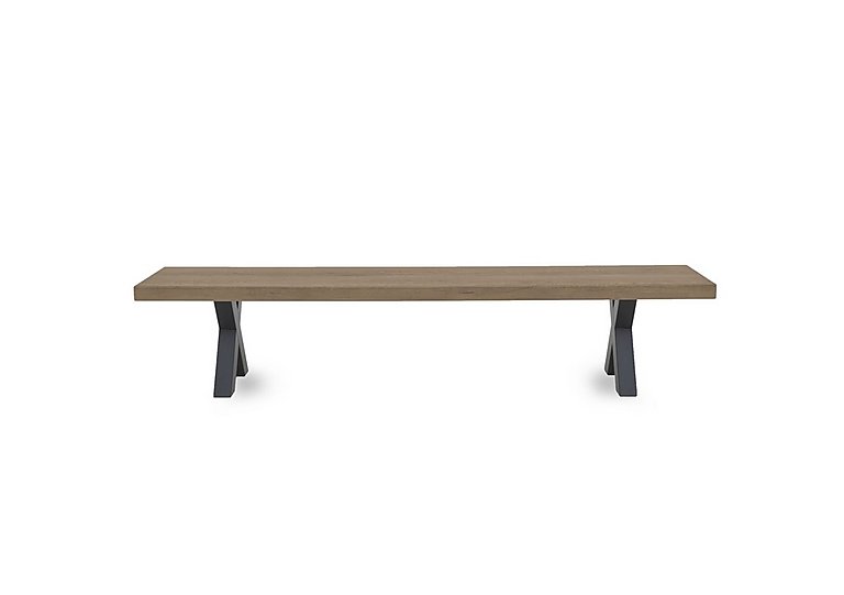 Bodahl - Njord Dining Bench with Metal X-Shaped Legs - 260-cm - Vintage Grey