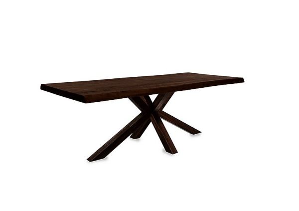 Bodahl  Njord Raw Edge Dining Table with Wood Star Base  220 cm  Smoked | Bed Sava