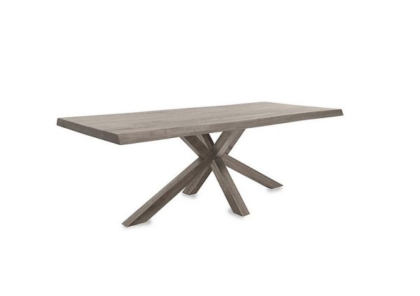 Bodahl  Njord Raw Edge Dining Table with Wood Star Base  240 cm  White Wash | Bed Sava