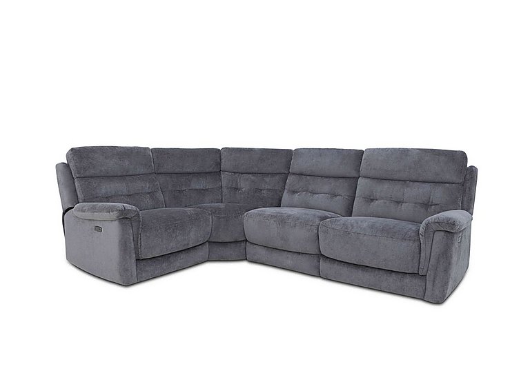 Springer Fabric Left Hand Facing Corner Sofa with Power Recliner