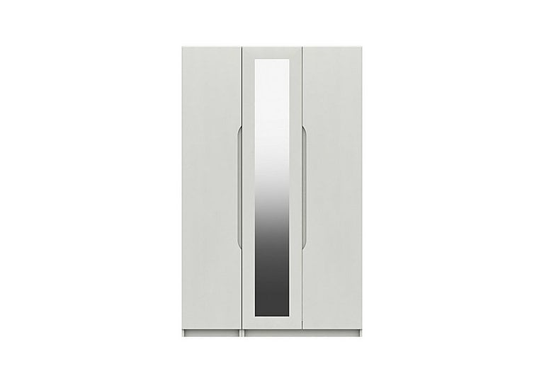 London Bedrooms  St Pancras 3 Door Wardrobe with Mirror  White | Bed Sava