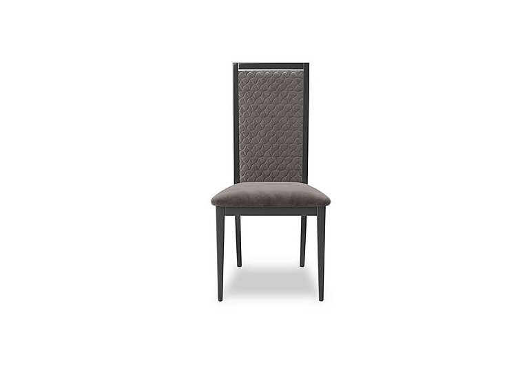 Vita Wooden Dining Chair with Patterned Upholstered Back - Miraglio Granite