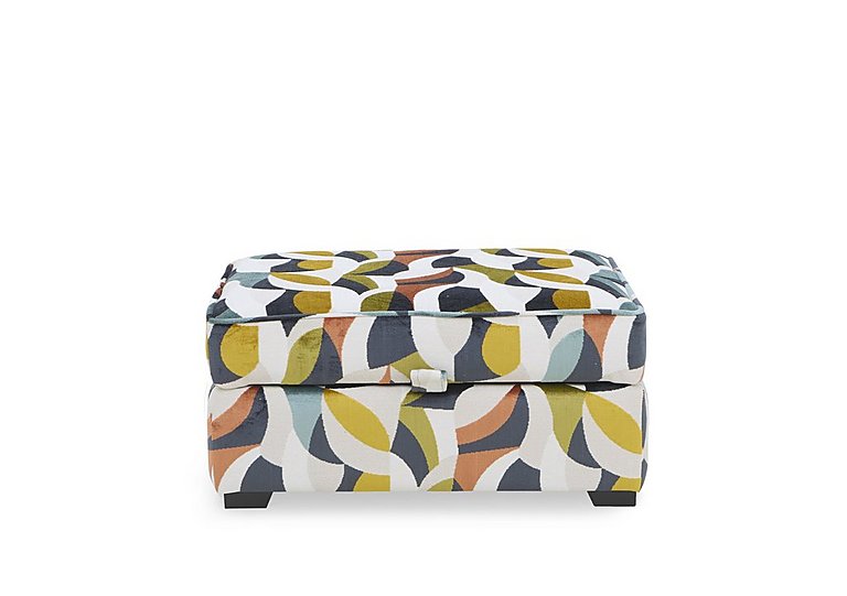 Abberton Large Storage Footstool in Patterned Fabric
