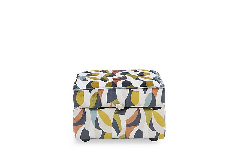 Abberton Small Storage Footstool in Patterned Fabric