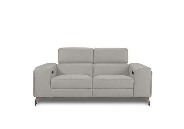 Action Leather 2 Seater Power Recliner Sofa with Power Storage Arms | Bed Sava