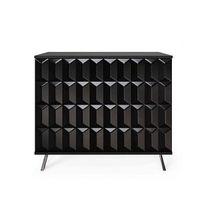 Alpha 2 Door Sideboard with SMART Lighting  Black | Bed Sava