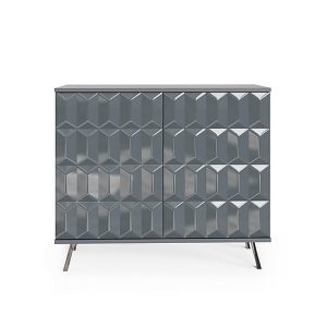 Alpha 2 Door Sideboard with SMART Lighting  Grey | Bed Sava