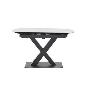 Arctic Extending Dining Table  White | Bed Sava
