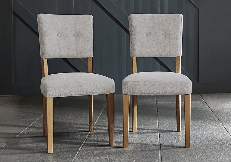 Augusta Pair of Open Back Upholstered Dining Chairs