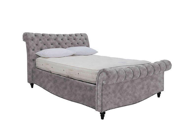 Aurora Side Lift Ottoman Bed Frame - King Size - Dapple Silver