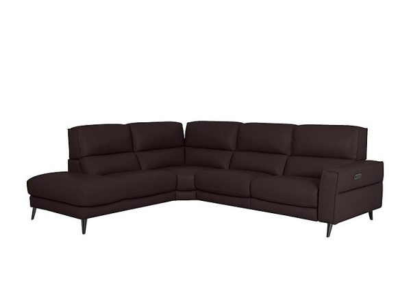 Axel NC Leather Left Hand Facing Chaise End Power Recliner Sofa | Bed Sava