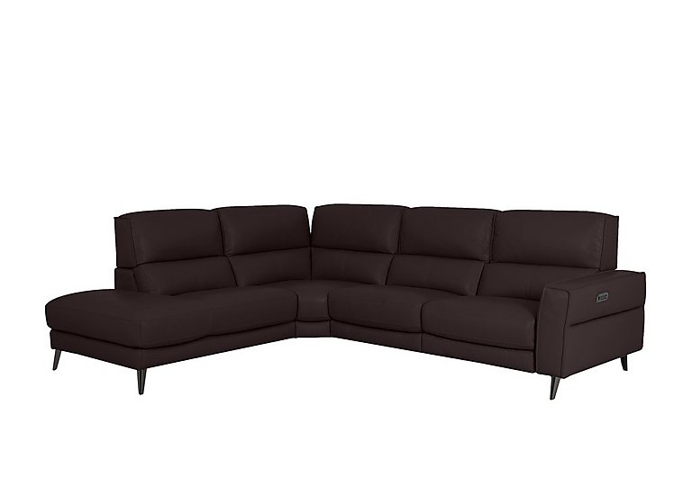 Axel NC Leather Left Hand Facing Chaise End Power Recliner Sofa