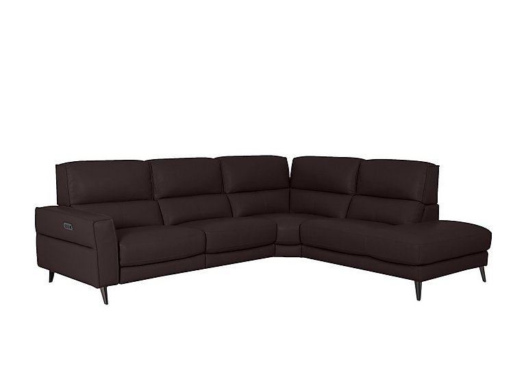 Axel NC Leather Right Hand Facing Chaise End Power Recliner Sofa