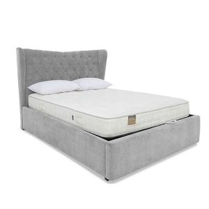 Highgrove  Bauer Ottoman Bed Frame  King Size  Aston Silver | Bed Sava