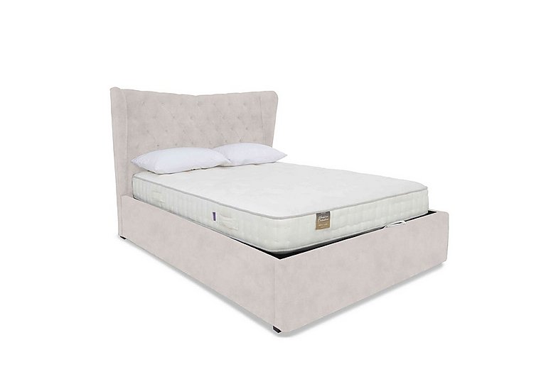 Highgrove - Bauer Ottoman Bed Frame - King Size - Lace Ivory