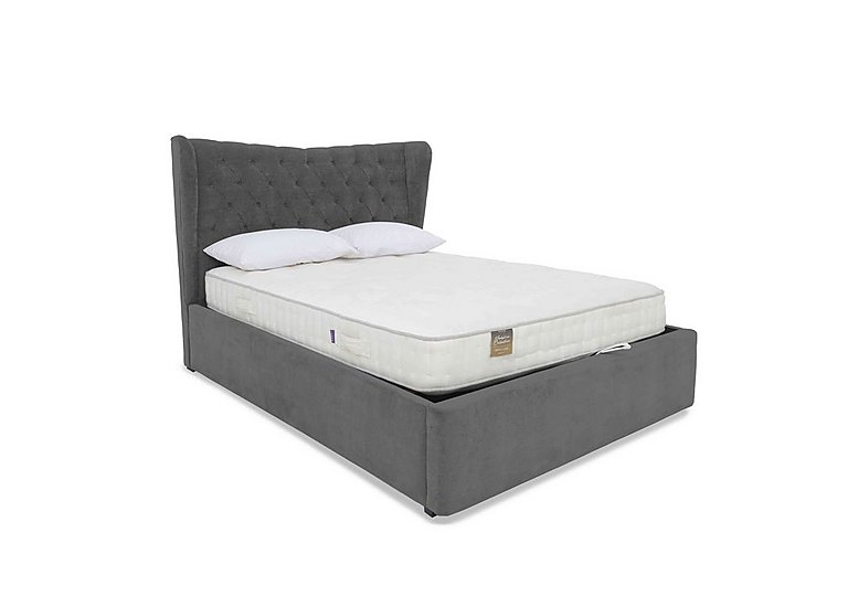 Highgrove - Bauer Ottoman Bed Frame - Super King - Plush Arctic Grey