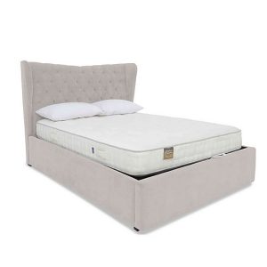 Highgrove  Bauer Ottoman Bed Frame  Super King  Plush Argent | Bed Sava