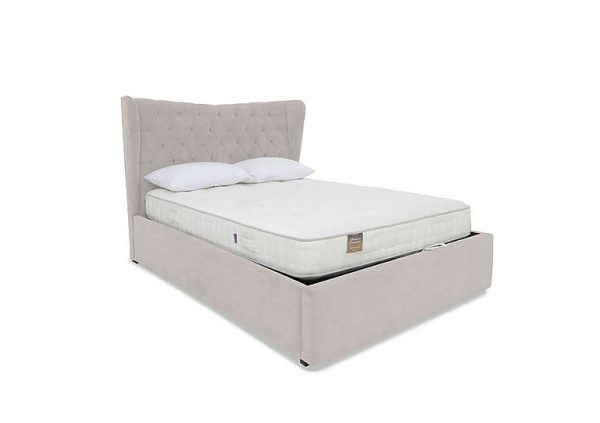 Highgrove  Bauer Ottoman Bed Frame  Super King  Plush Argent | Bed Sava