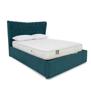 Highgrove  Bauer Ottoman Bed Frame  King Size  Plush Atlantic | Bed Sava