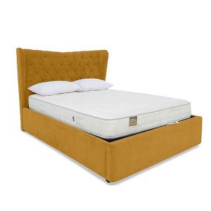 Highgrove  Bauer Ottoman Bed Frame  King Size  Plush Corn | Bed Sava