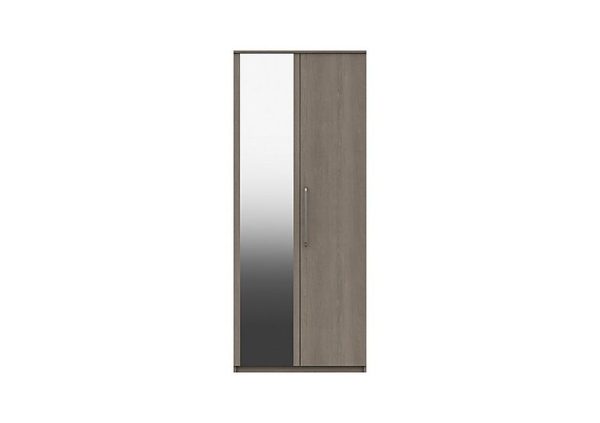 London Bedroomsfriars 2 Door Wardrobe with Mirror  Beige Grey Oak | Bed Sava