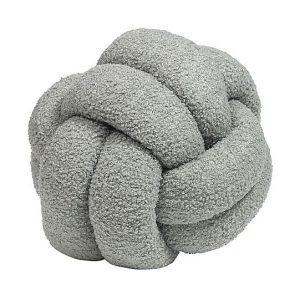 Boucle Knot Cushion  Silver | Bed Sava