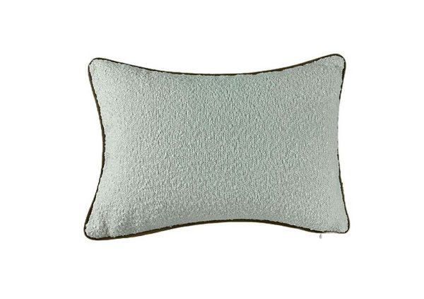 Boucle Piped Cushion  Chocolate | Bed Sava