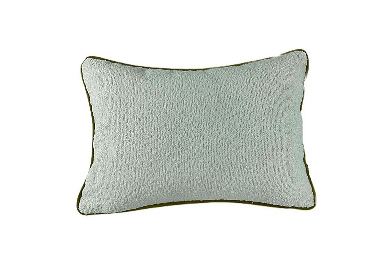 Boucle Piped Cushion - Green